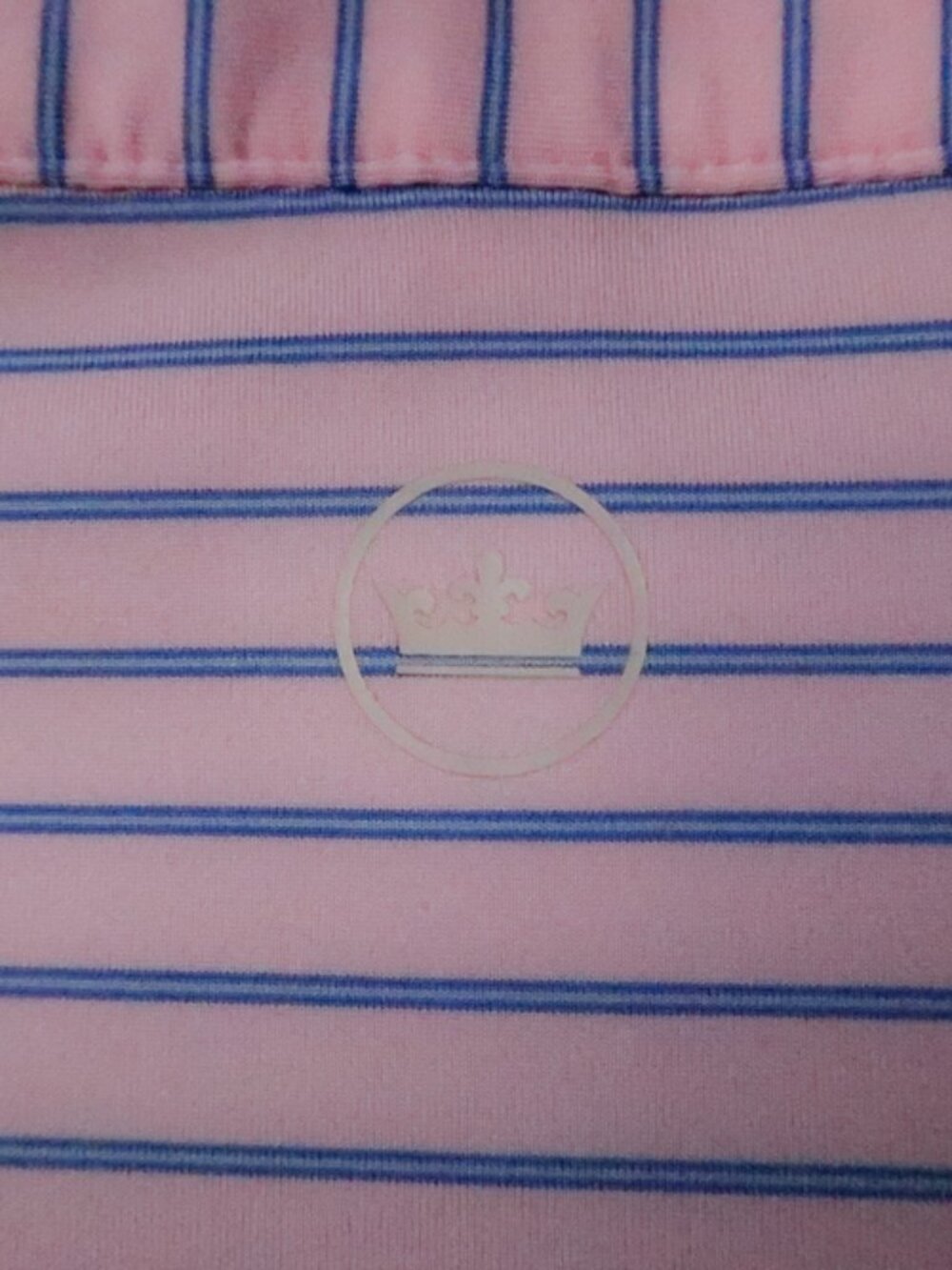 Peter Millar Summer Comfort Pink Striped N Stretch Polo (L) OMG ⛳️